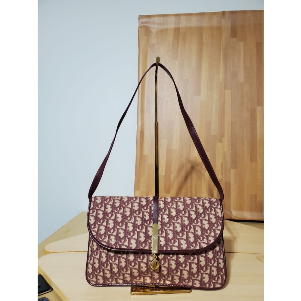 Christian Dior Vintage Saddle Clutch Shoulder Bag